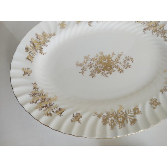 Minton Bone China 12 5/8" x 9 3/4" Oval Serving Platter Marlow Pattern - Picture 13 of 13